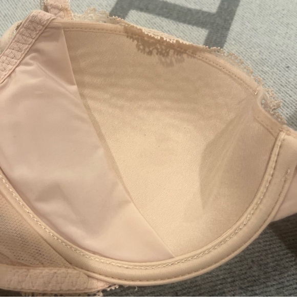 Simone Pérèle Petal Pink Nude Color Lace Detail Padded Push Up T-Shirt Bra 34c - Picture 12 of 12